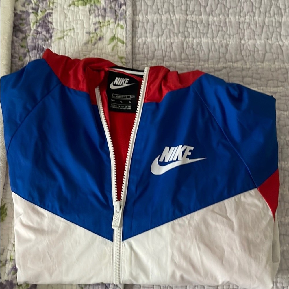 Nike Red Blue White Windbreaker Jacket